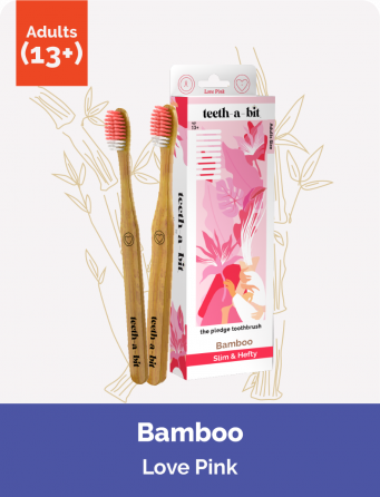The Pledge Bamboo Love Pink Adult Toothbrush