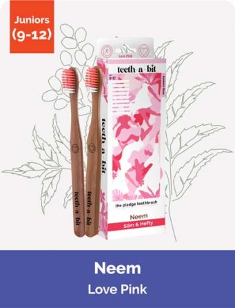 The Pledge Therapeutic Neem Love Pink Junior Toothbrush