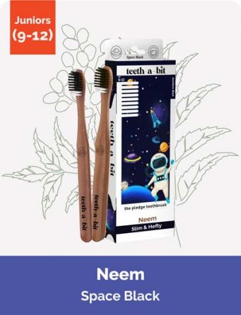 The Pledge Therapeutic Neem Space Black Junior Toothbrush
