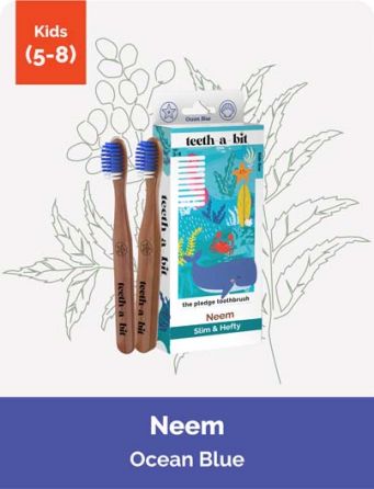 The Pledge Therapeutic Neem Ocean Blue Kid Toothbrush