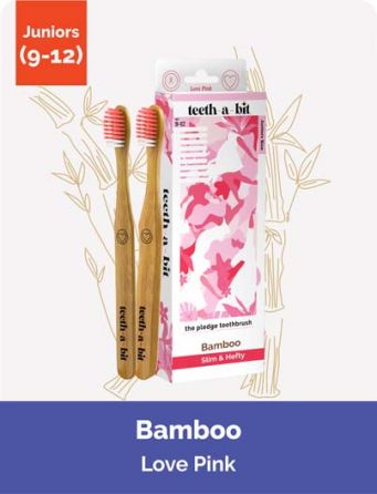 The Pledge Bamboo Love Pink Junior Toothbrush
