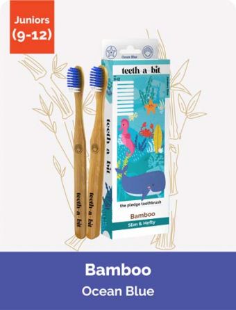 The Pledge Bamboo Ocean Blue Junior Toothbrush