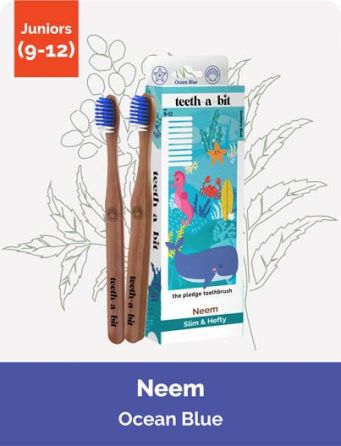 The Pledge Therapeutic Neem Ocean Blue Junior Toothbrush